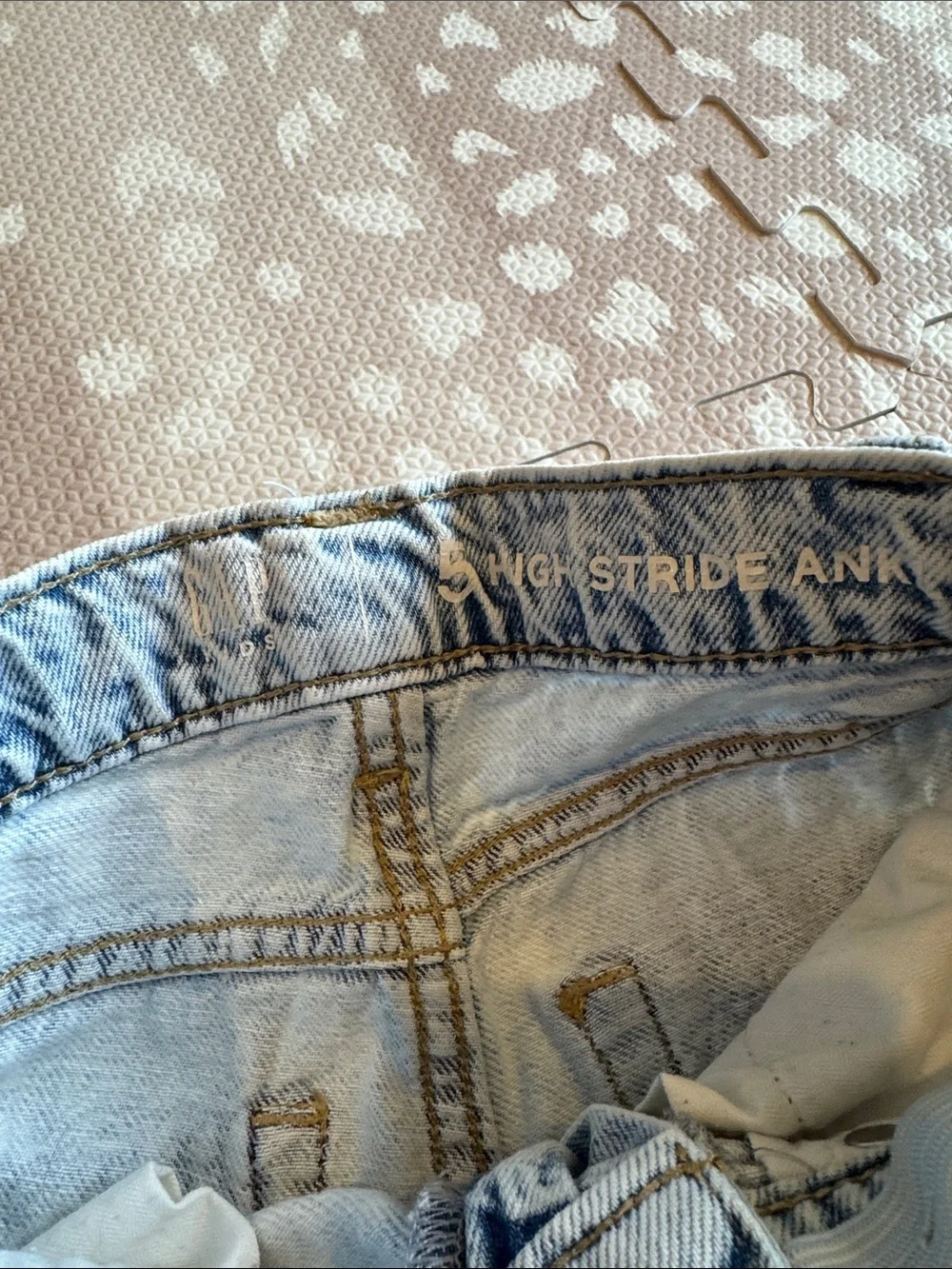 Gap Kids High Stride Ankle Wide Leg Jeans Girls Size 5 Light Wash Denim